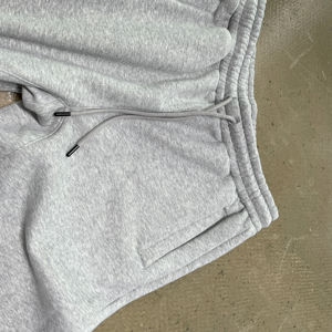 Pantalones Deportivos de Uso Diario con Cordón en la Cintura, Personalizables con Marca, Color Gris Jaspeado, de Algodón Suave, para Hombre y Mujer - Product Image 3