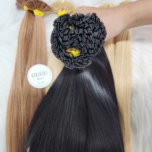 Extensions de cheveux naturels vierges vietnamiens lisses à pointe plate, 100 % cheveux humains, doux, sans nœuds, noirs, double épaisseur, prix d'usine - Product Image 3