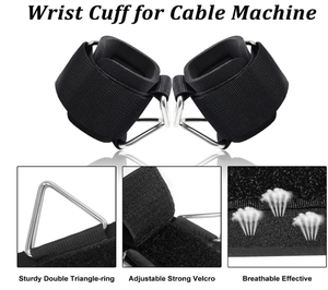 Sangles de poignet réglables en néoprène souple – Protection professionnelle pour machines à câbles – Ajustement universel – Sangles de fitness résistantes à l'usure - Product Image 3