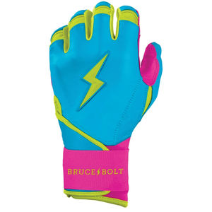 ถุงมือตีเบสบอลรุ่นพรีเมียมโปรพิงค์ซีรีส์แบบยาวยี่ห้อเรพลิก้า บรูซ โบลท์ สีชมพูและสีเขียวอมฟ้า ทำจากหนังคาเบรตต้า 100% หนา 0.9 มม. - Product Image 5