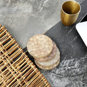 Eco-Friendly Custom Wooden Tea & Coffee Cup <b>Coasters</b> Classic Style Budget Kitchen Tabletop Serving Mats & Pads <b>Drink</b> <b>Coasters</b> - Product Image 1