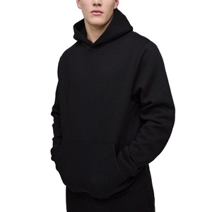 High Quality Heavyweight Polyester/Cotton Fleece <b>Wreath</b> Black Line Oversize Breathable Quick Dry Men's Hoodies Sweatshirts - Product Image 2