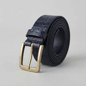 Wholesale Exotic Full Grain Leather <b>Belt</b> OEM Fashion Custom <b>Belts</b> <b>For</b> <b>Mens</b> Heavweight Classic Pin <b>Buckle</b> Leather <b>Belt</b> - Product Image 2