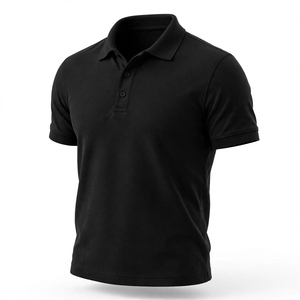 Polo de Algodón para Hombre, Color Personalizado, Manga Corta, Tejido de Punto, Color Sólido, Corte Regular, Botones, Ropa Casual - Product Image 4