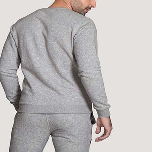 Chándal Gris para Hombre con Bloques de Color, Cremallera Completa, Cuello Alto, Ajuste Casual Regular, Poliéster y Algodón, Ropa de Otoño con Bolsillos Laterales - Product Image 2