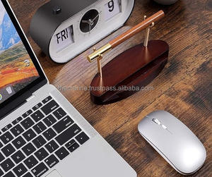 Portalápices de madera, soporte de exhibición para bolígrafos, estante para bolígrafos con 2 recambios de tinta de Gel para el hogar, la escuela, la oficina o la tienda, regalos para hombres - Product Image 3