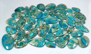 Wholesale Radha Arts Natural Blue Chrysocolla Cabochon Gemstone Smooth <b>Healing</b> Stone for Jewelry Making - Product Image 5