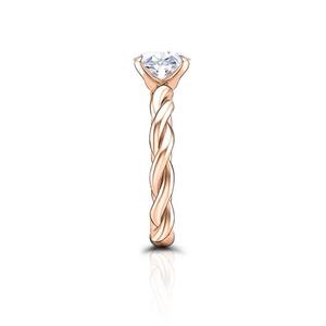 Bague de fiançailles et d'anniversaire pour femme en argent sterling 925 avec moissanite ovale entrelacée - Product Image 3
