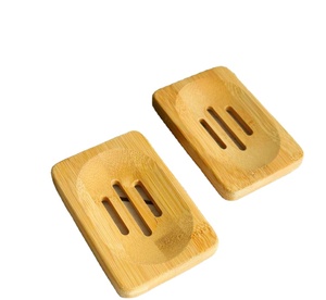 Bamboo <b>Soap</b> Holder Bathroom Accessory Natural <b>Soap</b> Bamboo <b>Soap</b> Dish Holder Square Shape - Product Image 2