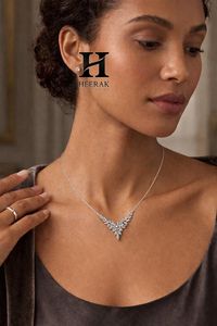 18K Gold Marquise Diamond V-<b>Necklace</b> Lab Grown Diamond Chevron <b>Statement</b> <b>Necklace</b> 925 Sterling Silver Bridal Fringe Choker - Product Image 1