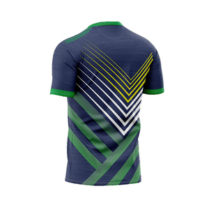 Men's Red Blue White Color Blocked Sporty Short Sleeve T-<b>Shirt</b> Sublimation Printed Regular Fit O-Neck Knitted Polyester - Product Image 2