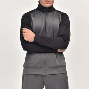 Ensemble de survêtement zippé ajusté et épais pour homme, 2 pièces (veste et pantalon de survêtement), décontracté, de haute qualité, couleur unie - Product Image 3