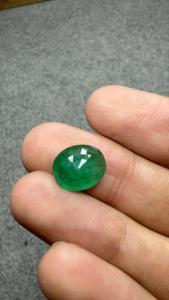 Émeraude naturelle de Zambie de 4,36 carats, taille ovale, pierre précieuse verte facettée pour bague, pendentif, collier, bijoux, vente en gros - Product Image 2