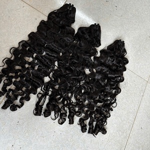 Nuevas extensiones de cabello Remy de cabello humano crudo rizado, máquina de piel doble de trama Natural, paquetes de belleza para mujeres, estilo ondulado - Product Image 2