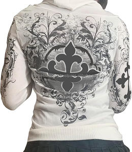 เสื้อสเวตเตอร์ระบายอากาศมีฮู้ดลำลองมีสไตล์ลายหินแรดมีฮู้ดป้องกันริ้วรอยระบายอากาศได้ดีสำหรับผู้หญิง - Product Image 6