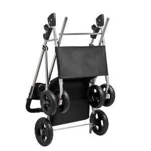 "Pet Carriers Foldable Dog Stroller Cart 4 <b>Wheels</b> 35 Lbs Weight Capacity <b>Cats</b> Pram Mesh Windows Detachable Carrier" - Product Image 5