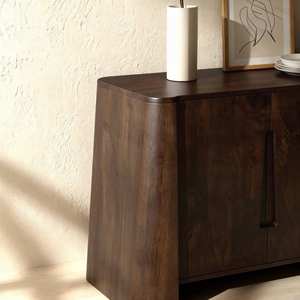 Aparador alto Vandana Stellar Zenova de madera de mango oscuro - Product Image 4