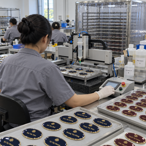 Placa de Identificación Personalizada de Metal para Personal, Logotipo Personalizado para Uniformes de Empresa, Venta al Por Mayor de Fábrica - Product Image 3