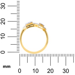 Luxurious 14K Gold Geometric Honeycomb Ring Full Pave Diamonds Inlay Minimalist Modern Fashion Ring for Her Birthday <b>Present</b> - Product Image 5