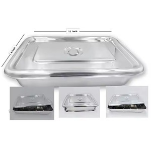 High Quality Stainless Steel Surgical Tray <b>Lids</b> Hospital Holloware Instruments Manual Tray <b>By</b> mahfooz Instruments CE Certified - Product Image 3
