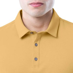 เสื้อโปโลผู้ชายสีอ่อนคุณภาพสูง คอลเลคชั่นฤดูร้อน แขนสั้น ทนทานและไม่ซีดจาง พร้อมโลโก้แบบกำหนดเอง - Product Image 6