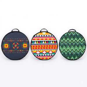 Sac de transport pour tambour shamanique par sublimation |   Tissu Cuadra, sangle réglable |   Sacs à tambours artisanaux de 8 à 24 pouces - Product Image 6