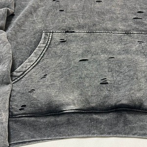 Sweat-shirts surdimensionnés pour hommes en coton French Terry délavé avec poches, style streetwear automne - Product Image 5