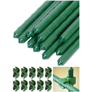 Plastic Coated Metal Garden <b>Plant</b> Support Sticks Heavy Duty Runner Bean Grow <b>Frame</b> - Product Image 4