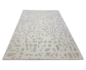 Alfombra Contemporánea de Alta Calidad Hecha a Mano en Lana, Color Beige y Verde, Alfombra Moderna para el Hogar, Apta para Mascotas, Antideslizante, Regalo de Navidad - Product Image 3
