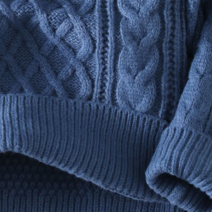 Pull décontracté chaud d'hiver pour homme, nouveau style, col rond, respirant, rembourré, tricoté, motif coloré - Product Image 4