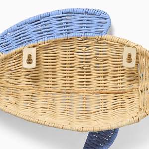 Arte decorativo de peces nadando en mimbre natural hecho a medida, artículo de mimbre sostenible para decoración de habitación infantil. - Product Image 4