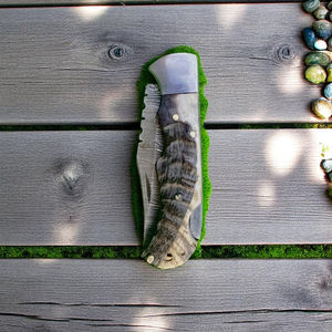 Nouveautés : Couteau de survie à lame fixe en acier Damas, pour le camping, la chasse, la randonnée, la pêche, ODM OEM, manche en bois - Product Image 4