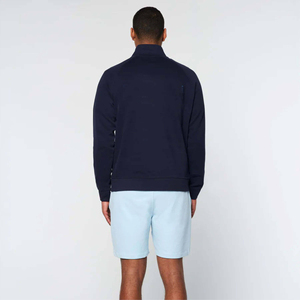 Ensemble de survêtement pour homme avec sweat-shirt à col zippé brodé et short bleu clair, décontracté, athlétique, respirant, imperméable, séchage rapide - Product Image 1