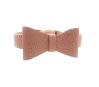 Collier de chien en cuir véritable, ruban à nœud papillon rembourré, rose personnalisable, toutes les couleurs, accessoires de luxe de haute qualité pour chiens et animaux de compagnie