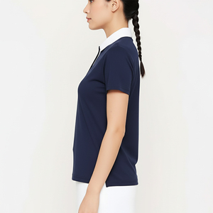 Polo à manches courtes élégant et personnalisé de haute qualité pour femmes, en coton 220 g/m², nouvelle couleur, prix de gros abordable, polo pour femmes - Product Image 5