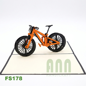 ANN FS178หัตถกรรม3D ป๊อปการ์ดอวยพรจักรยานเสือภูเขาการ์ดมิตรภาพพิมพ์ของที่ระลึกวันเกิดกระดาษคุณภาพทำ - Product Image 3