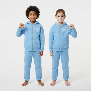 Conjunto Deportivo de Algodón Unisex para Niños Hawk Eye Sports, Antibacteriano, Transpirable, de Secado Rápido, Talla Grande, Sudadera con Capucha y Cierre Completo con Cordón - Product Image 3