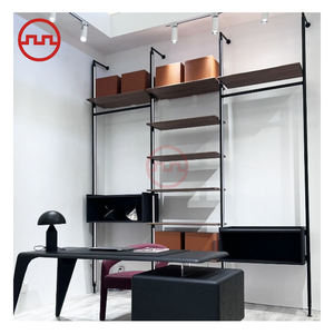 Alluminio cabina armadio armadio sistema aperto stendibiancheria asta tipo organizzatore metallo appendiabiti mobili casa camera da letto - Product Image 4