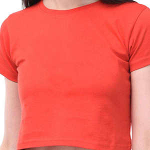Camisetas Cortas de Último Diseño para Mujer, Estilo Casual Urbano, Cuello Redondo, Transpirables, de Manga Corta, en Venta - Product Image 4
