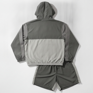 Custom Logo Men <b>Running</b> windbreaker set Sportswear <b>Reflective</b> Allover Pipping Polyester Nylon Windbreaker <b>Jacket</b> and Short Set - Product Image 2