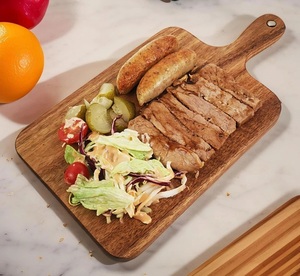 Elegante Tabla de Cortar de Madera, Gruesa y Duradera, Apta para Cuchillos, Acabado Liso, con Asa, Diseño Ligero, Ideal para Cortar y Servir - Product Image 4