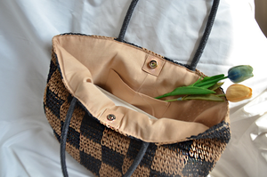 Trendy Natural Yarn Durable Flowers <b>Woven</b> <b>Tote</b> <b>Bag</b> Luxury Handmade Shoulder <b>Bag</b> Daily Use Sustainable Fashion - Product Image 4