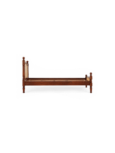 Lit Murphy moderne en acajou massif avec détails sculptés à la main et panneaux en rotin, taille Queen, meubles de chambre écologiques et durables - Product Image 5