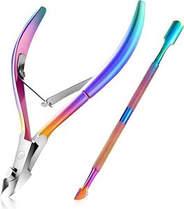 Outils de manucure professionnels en acier inoxydable, coupe-cuticules à ressort / coupe-ongles / pince à ongles - Product Image 1