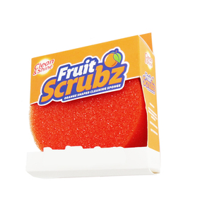 Smile doux personnalisé fruits doux <span class=keywords><strong>visage</strong></span> récurer papa pour cuisine vaisselle nettoyage température sens éponge à récurer - Product Image 1