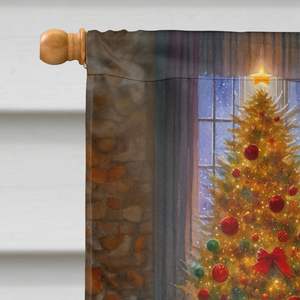 Pointeur allemand à poil dur Drapeau de la maison du père Noël Grand poteau de porche Bannière décorative de cour Suspension murale multicolore - Product Image 3
