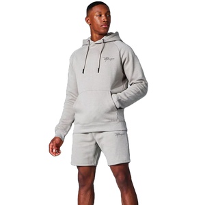 ชุดเสื้อสเวตเชิ้ตและกางเกงขาสั้นผู้ชายแบบกำหนดเอง ชุดวอร์มผ้าฝ้ายฟลีซคุณภาพดีที่สุด ชุดออกกำลังกาย 2026 สำหรับผู้ชายและผู้หญิง - Product Image 3