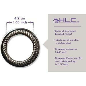 Set di 2 Tende Semitrasparenti in Voile con Occhielli, Filtranti la Luce, per Camera da Letto, Soggiorno, Sala da Pranzo, Grigio, Teal, Blu - Product Image 5