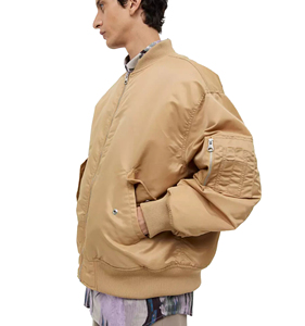 Chaqueta de Piloto Americana Retro Personalizada con Cuello Alto para la Moda Urbana de Primavera, Altamente Versátil y en Color Sólido - Product Image 5