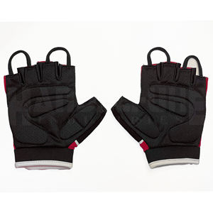 Gants de musculation professionnels rouges et noirs avec rembourrage amélioré de la paume |   Poignée antidérapante de qualité supérieure pour un équipement de musculation ultime - Product Image 2
